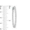Thumbnail Image 2 of 3 CT. T.W. Diamond Inside-Out Hoop Earrings in 14K White Gold