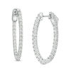 1 CT. T.W. Diamond Inside-Out Hoop Earrings in 14K White Gold
