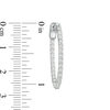 1 CT. T.W. Diamond Inside-Out Hoop Earrings in 14K White Gold