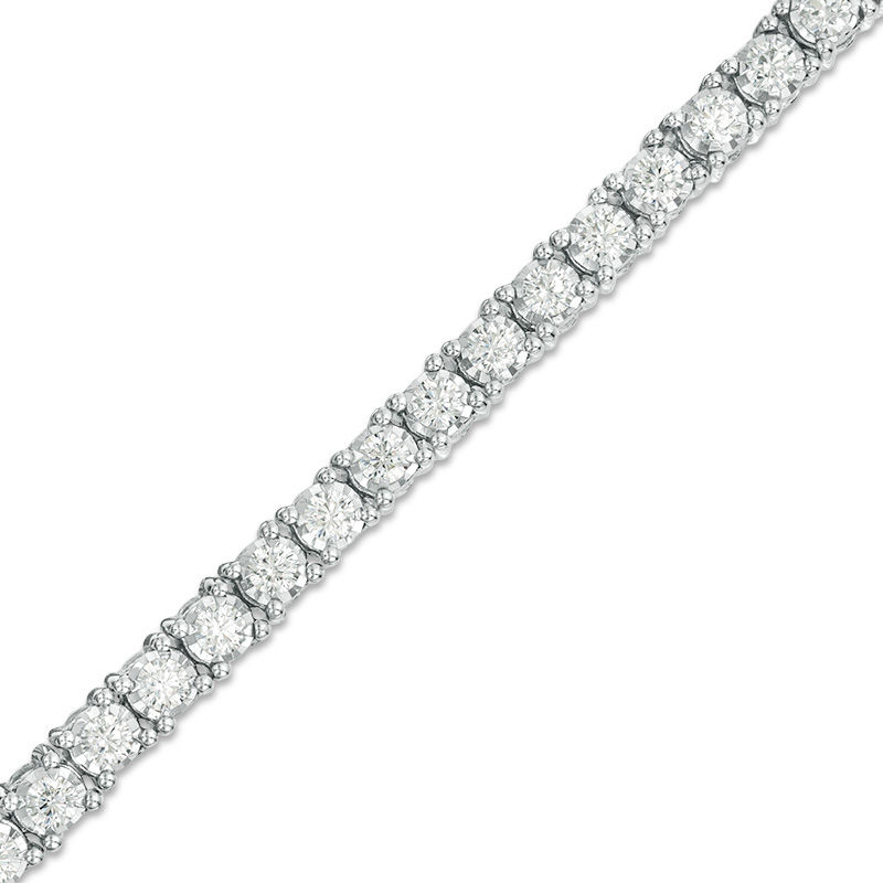 5.08 Ct Top Most Quality  Round Diamond Tennis Bracelet White Gold Hallmarked