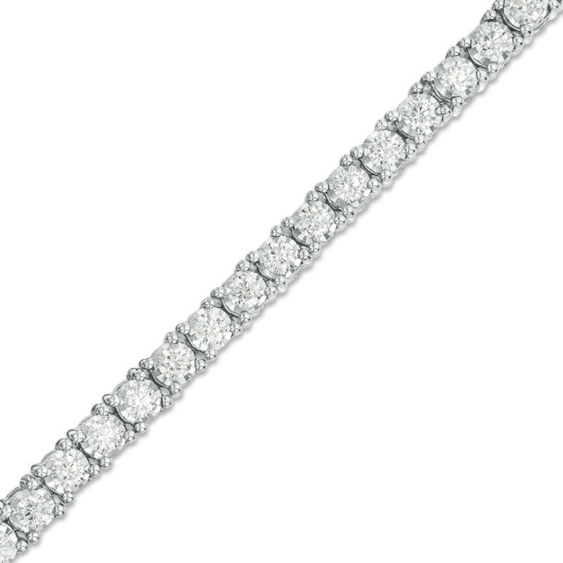 14K White Gold Diamond Tennis Bracelet (2 CTW)