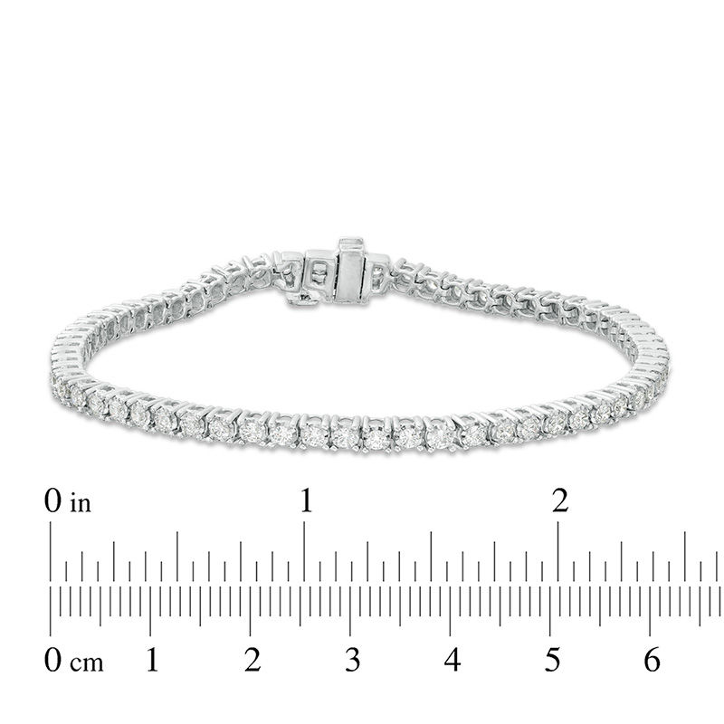 1 CT. T.W. Certified Lab-Created Diamond Tennis-Style Bolo Bracelet in 14K  White Gold (F/SI2) - 8.0