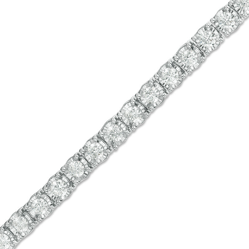 3 CT. T.W. Diamond Tennis Bracelet in 14K White Gold - 7.25"