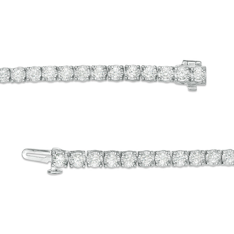 3 CT. T.W. Diamond Tennis Bracelet in 14K White Gold - 7.25"