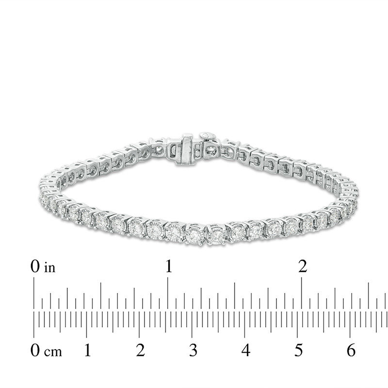 3.30 Carat Pear Shaped Tennis Diamond Bracelet Bezel Set In 14K White Gold  | Fascinating Diamonds