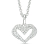 Thumbnail Image 1 of The Kindred Heart from Vera Wang Love Collection 1/10 CT. T.W. Diamond Mini Pendant in Sterling Silver - 19"