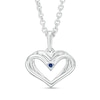 Thumbnail Image 2 of The Kindred Heart from Vera Wang Love Collection 1/10 CT. T.W. Diamond Mini Pendant in Sterling Silver - 19"