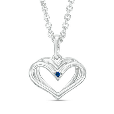 ★MIDNIGHT MOMENT.★ love pierce necklace silver Unstoppable Love 1/10 ct tw Heart Necklace Sterling Silver
