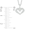 Thumbnail Image 3 of The Kindred Heart from Vera Wang Love Collection 1/10 CT. T.W. Diamond Mini Pendant in Sterling Silver - 19"