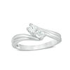Thumbnail Image 1 of Ever Us® 1/4 CT. T.W. Two-Stone Diamond Bypass Ring in 14K White Gold
