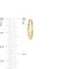 Thumbnail Image 2 of 15.43mm Swirl Tube Huggie Hoop Earrings in 14K Gold
