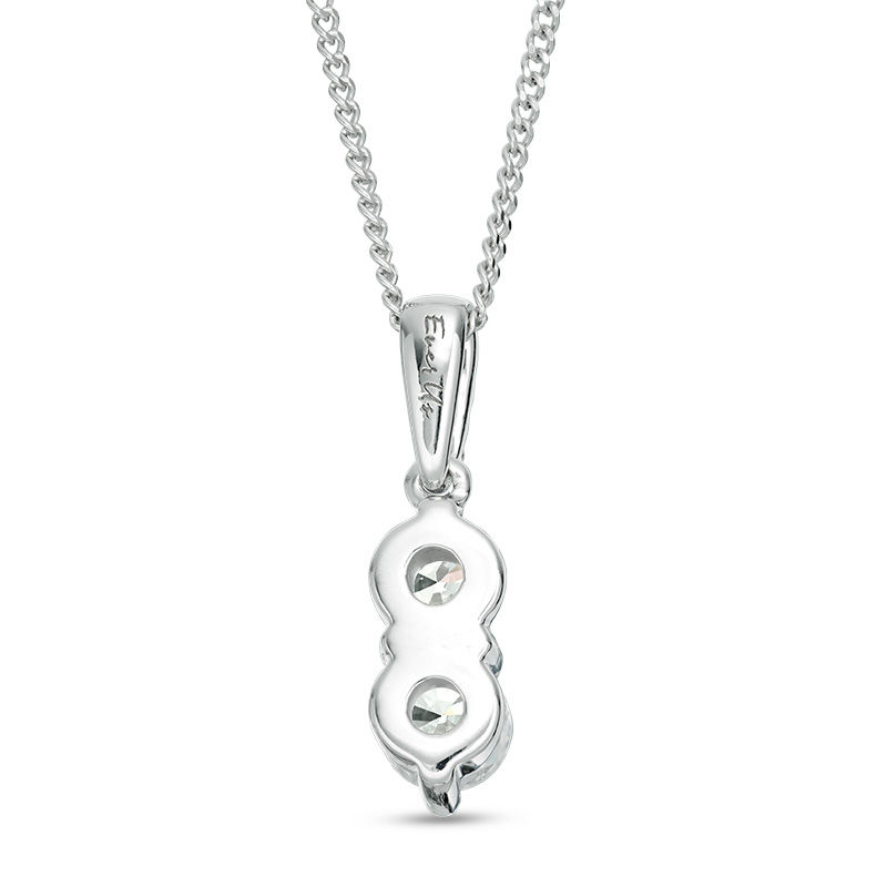Main Image 2 of Ever Us® 1/2 CT. T.W. Two-Stone Diamond Pendant in 14K White Gold - 19"