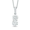 Thumbnail Image 0 of Ever Us® 1 CT. T.W. Two-Stone Diamond Pendant in 14K White Gold - 19"