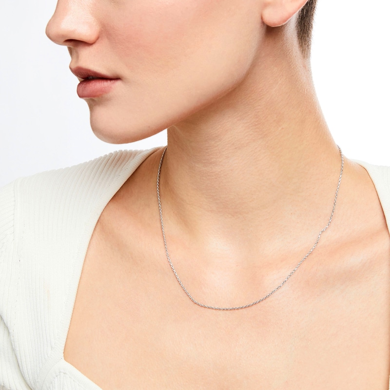 Main Image 2 of 030 Gauge Rope Chain Necklace in Sterling Silver - 18"