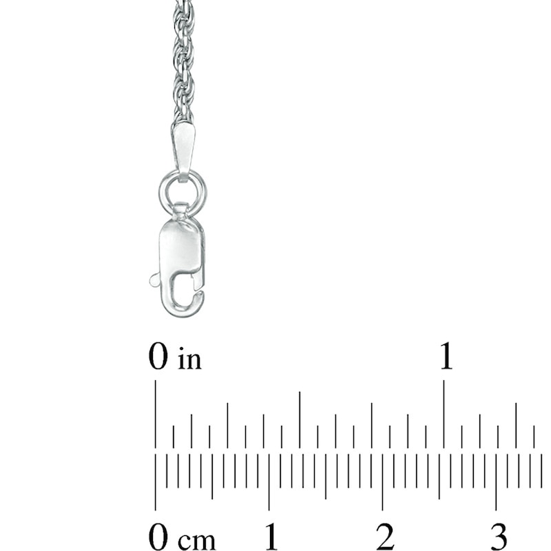 Main Image 3 of 040 Gauge Rope Chain Necklace in Sterling Silver - 22"