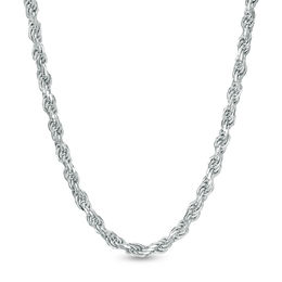 050 Gauge Rope Chain Necklace in Sterling Silver - 24&quot;