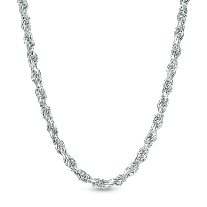 Main Image 1 of 050 Gauge Rope Chain Necklace in Sterling Silver - 24"