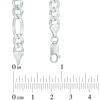 Thumbnail Image 1 of 6.5mm Figaro Chain Necklace in Sterling Silver - 24"