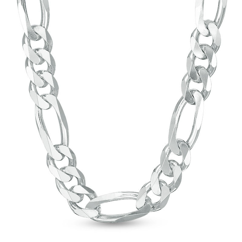 Main Image 1 of 7.9mm Figaro Chain Necklace in Sterling Silver - 24"