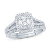 Thumbnail Image 0 of 3/8 CT. T.W. Composite Diamond Rectangle Frame Split Shank Bridal Set in 10K White Gold