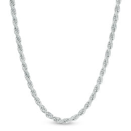 040 Gauge Rope Chain Necklace in Sterling Silver - 26&quot;