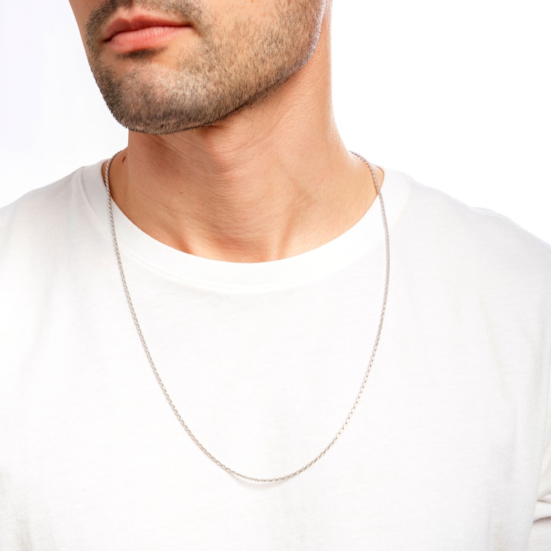 Main Image 2 of 040 Gauge Rope Chain Necklace in Sterling Silver - 26"