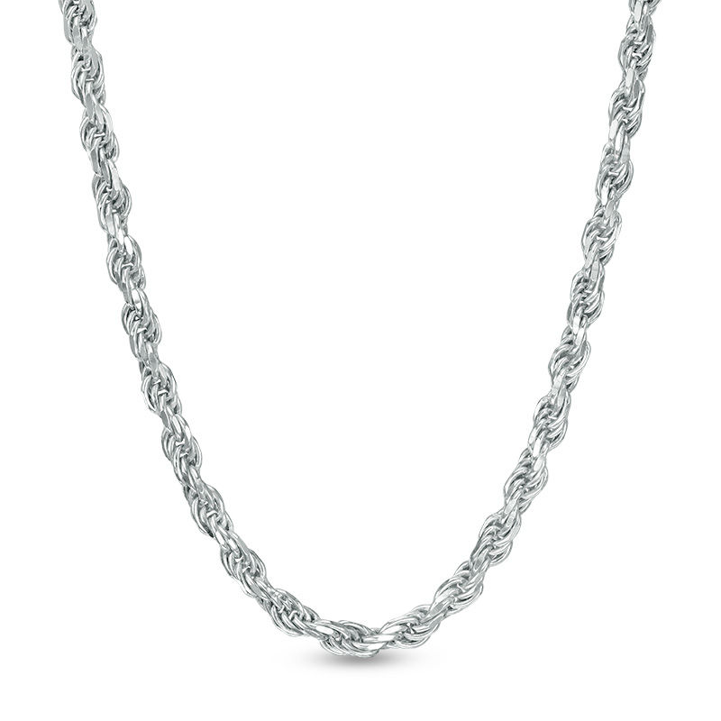 Main Image 1 of 050 Gauge Rope Chain Necklace in Sterling Silver - 30"