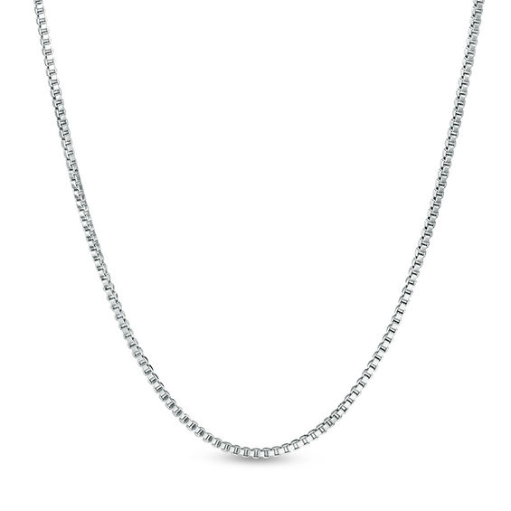 014 Gauge Box Chain Necklace in Sterling Silver - 18