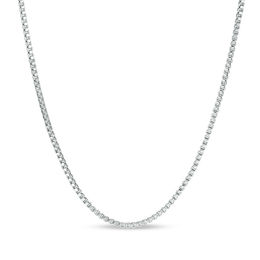 014 Gauge Box Chain Necklace in Sterling Silver - 20&quot;