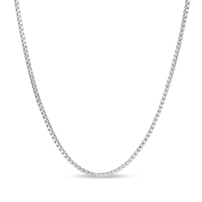 014 Gauge Box Chain Necklace in Sterling Silver - 20"