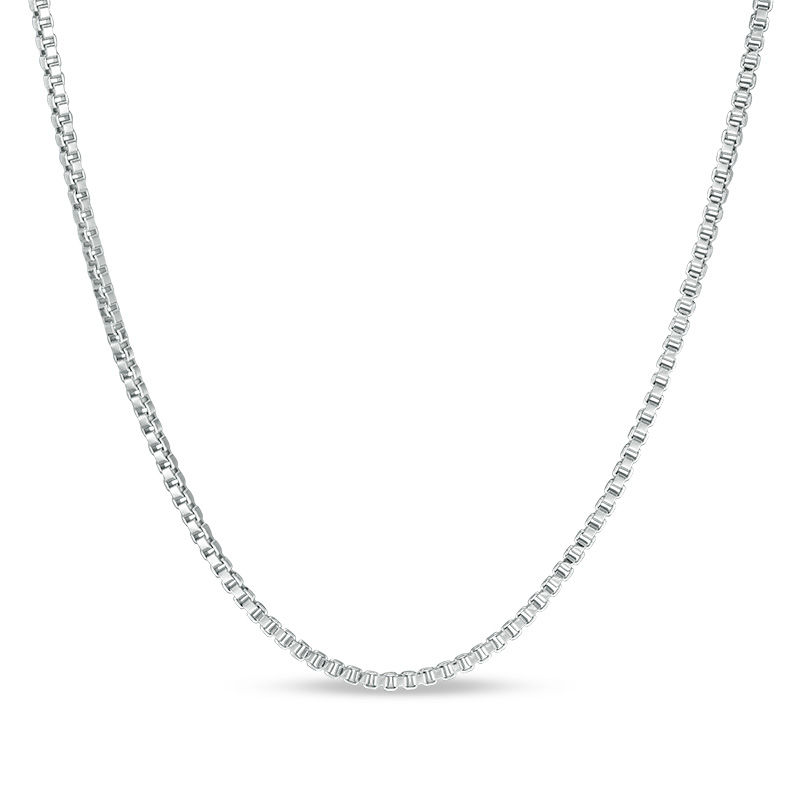 Main Image 1 of 014 Gauge Box Chain Necklace in Sterling Silver - 16"