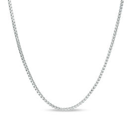014 Gauge Box Chain Necklace in Sterling Silver - 22&quot;