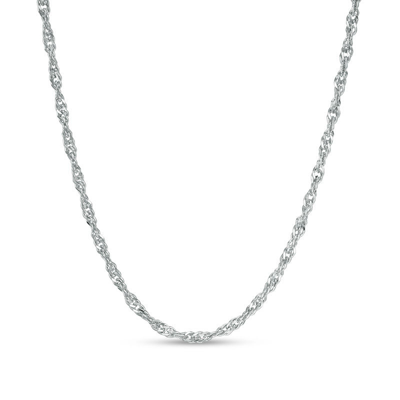 025 Gauge Singapore Chain Necklace in Sterling Silver - 18"