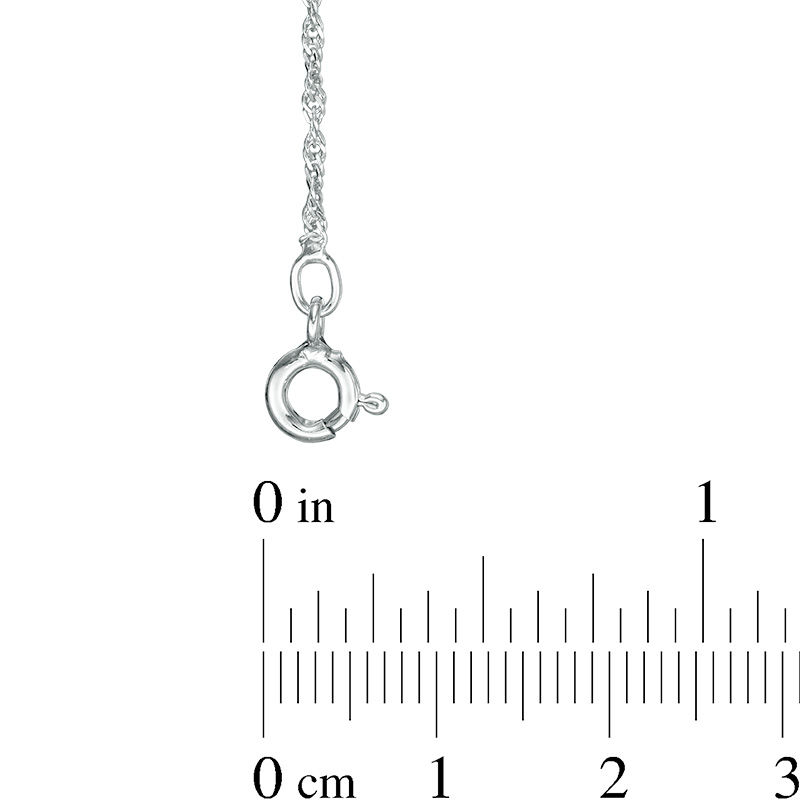 Main Image 2 of 025 Gauge Singapore Chain Necklace in Sterling Silver - 18"