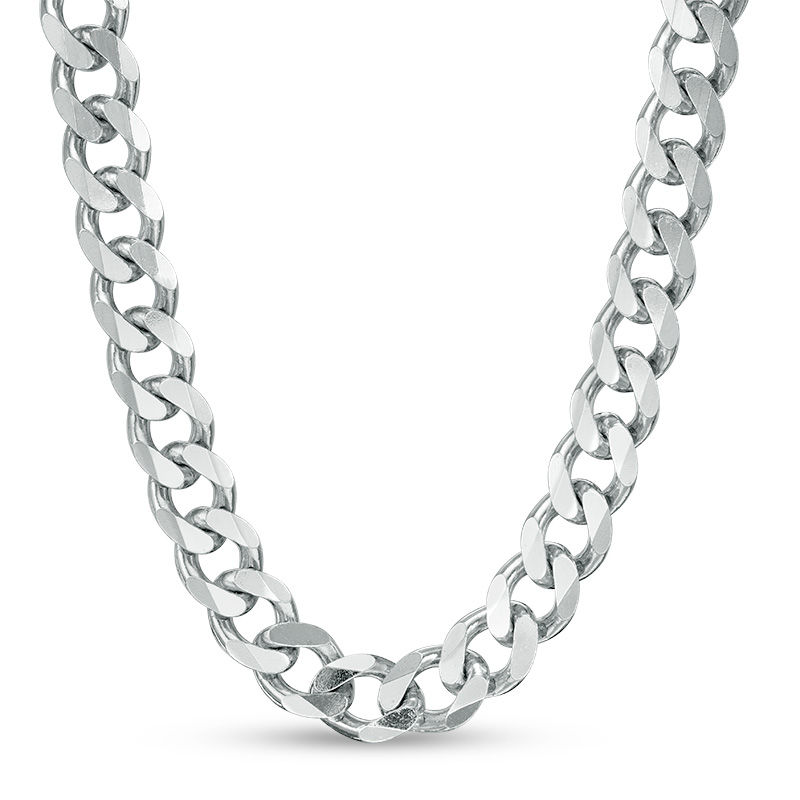 Main Image 1 of 6.5mm Curb Chain Necklace in Sterling Silver - 22"