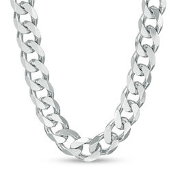 7.8mm Curb Chain Necklace in Sterling Silver - 24&quot;