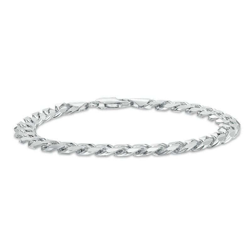 Vera Wang Men 6.2mm Solid Cuban Link Chain Bracelet in Sterling