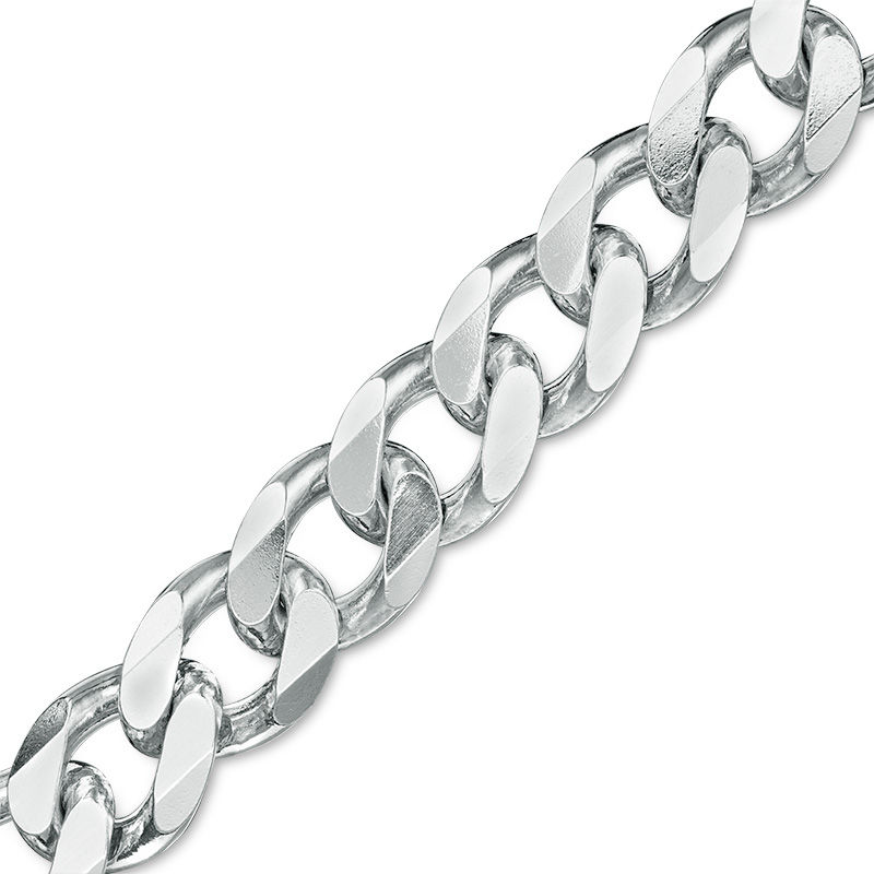 Main Image 1 of 7.8mm Curb Chain Bracelet in Sterling Silver - 8.5"