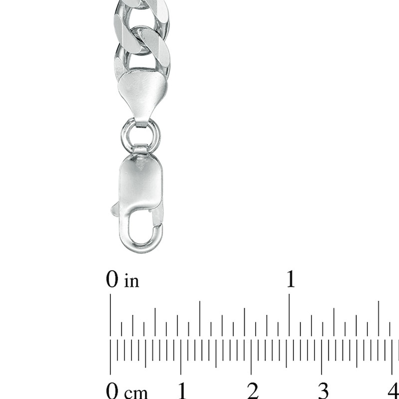 Main Image 4 of 7.8mm Curb Chain Bracelet in Sterling Silver - 8.5"