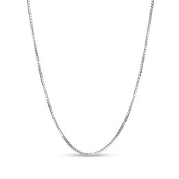 0.55mm Box Chain Necklace in 14K White Gold - 18&quot;