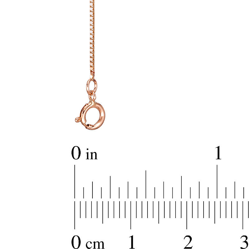 050 Gauge Box Chain Necklace in 14K Rose Gold - 18"