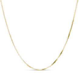 0.55mm Box Chain Necklace in Solid 14K Gold - 18&quot;