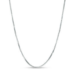 0.55mm Box Chain Necklace in 14K White Gold - 16&quot;