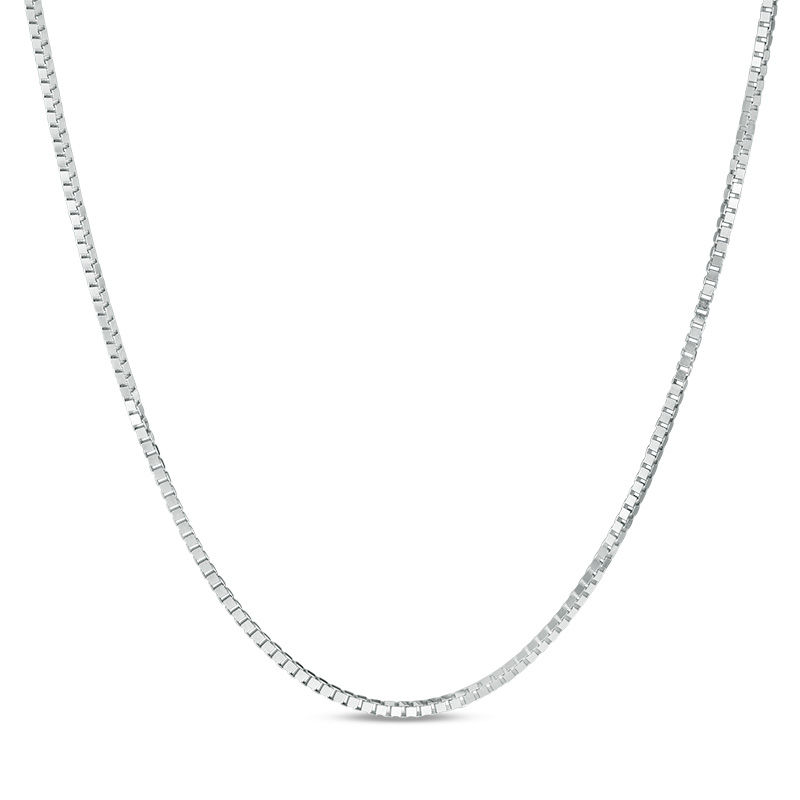 Main Image 1 of 050 Gauge Box Chain Necklace in 14K White Gold - 20"
