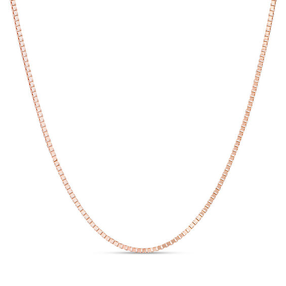 0.66mm Box Chain Necklace in 14K Rose Gold - 20