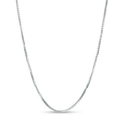 0.55mm Box Chain Necklace in 14K White Gold - 20&quot;