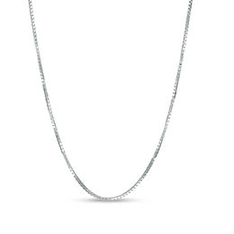 0.55mm Box Chain Necklace in 14K White Gold - 20"