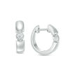 1/10 CT. T.W. Diamond Solitaire Huggie Hoop Earrings in Sterling Silver