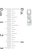 Thumbnail Image 2 of 1/10 CT. T.W. Diamond Solitaire Huggie Hoop Earrings in Sterling Silver