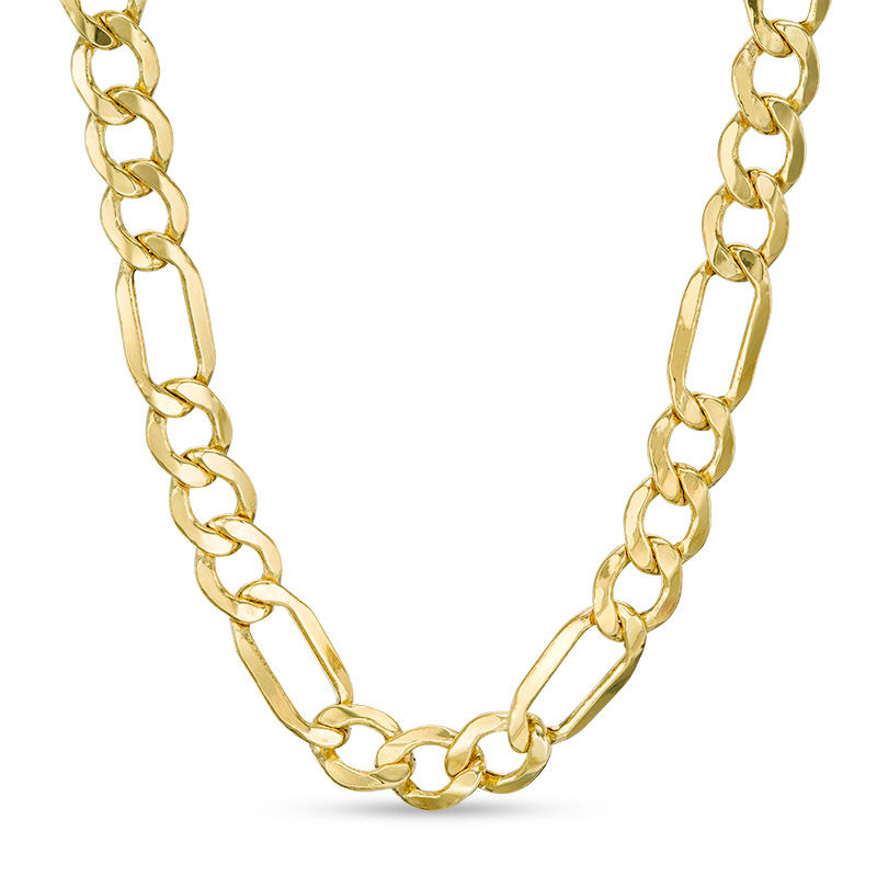 5.0mm Figaro Chain Necklace in 14K Gold - 22"